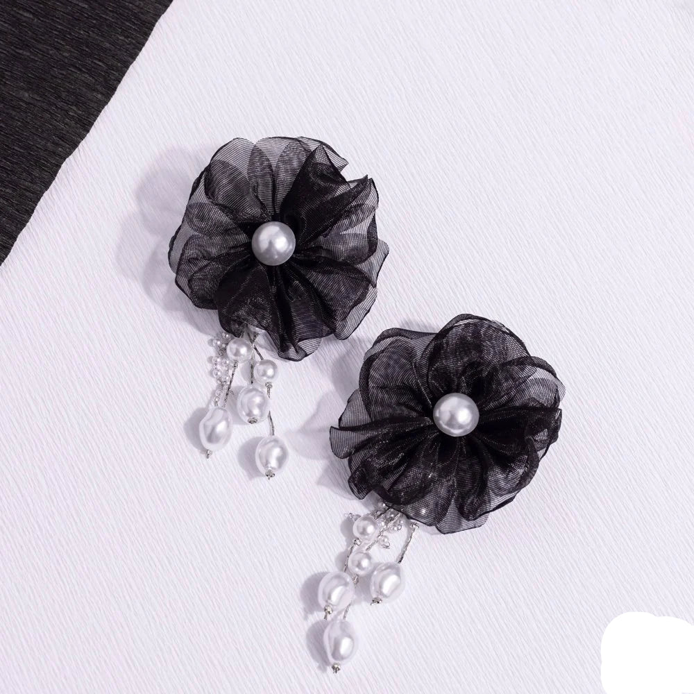 Paparazzi Earrings - Dripping In Decadence - Black - E2384