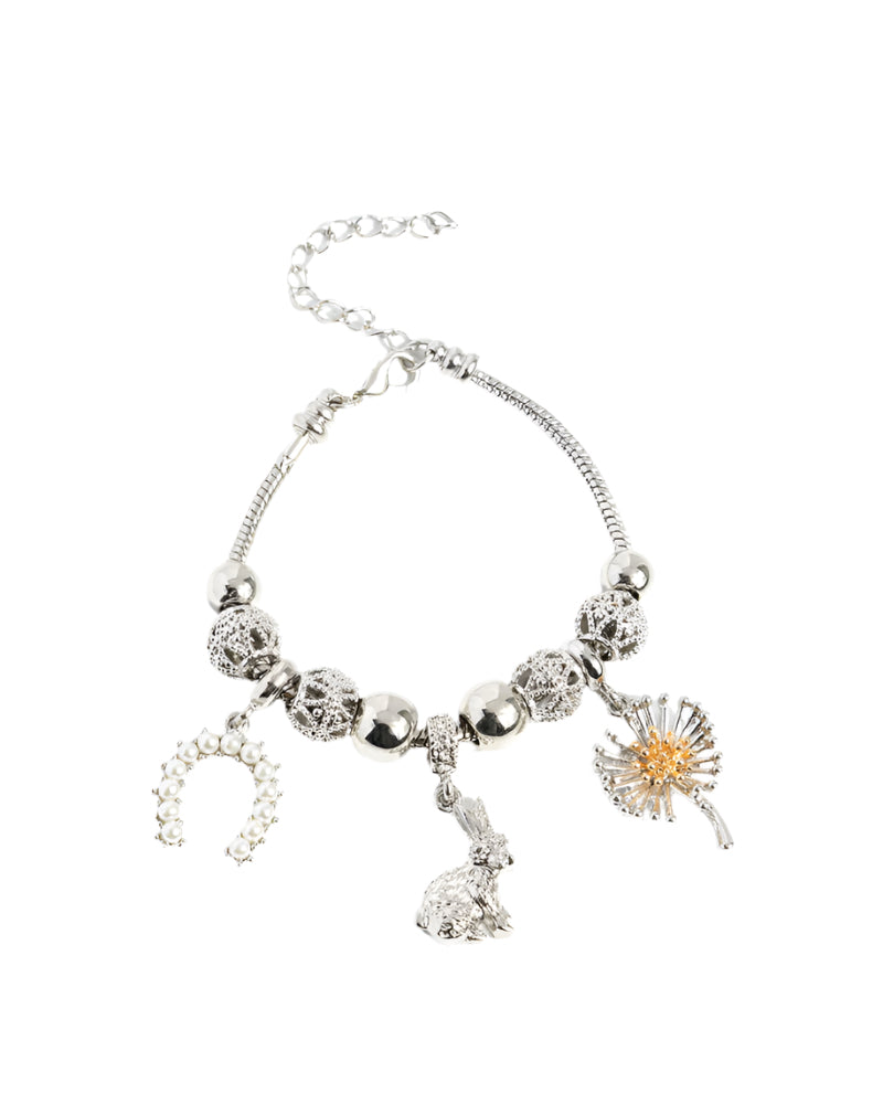 Paparazzi Bracelets - Graceful Godsend - White - Life of the Party - Feb 25