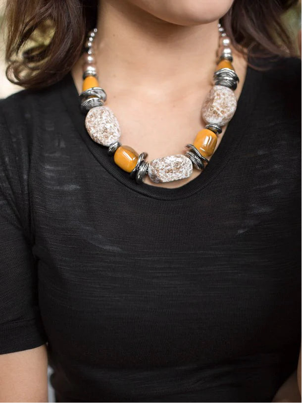 Paparazzi Blockbuster Necklaces -In Good Glazes - Brown