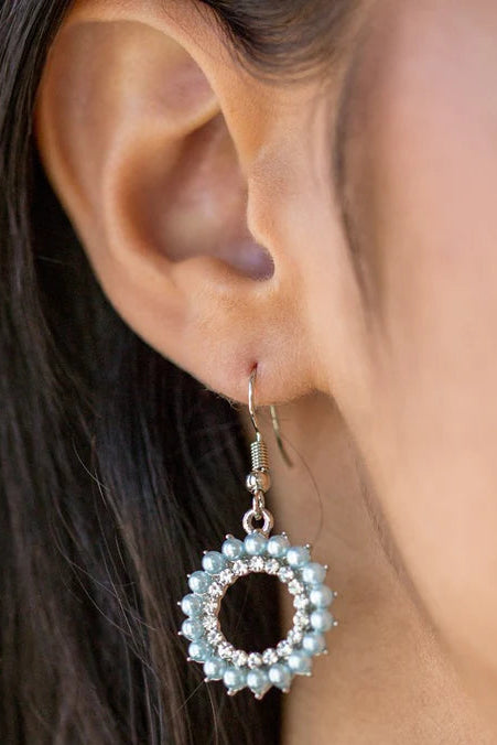 Paparazzi Earrings - A Proper Lady - Blue