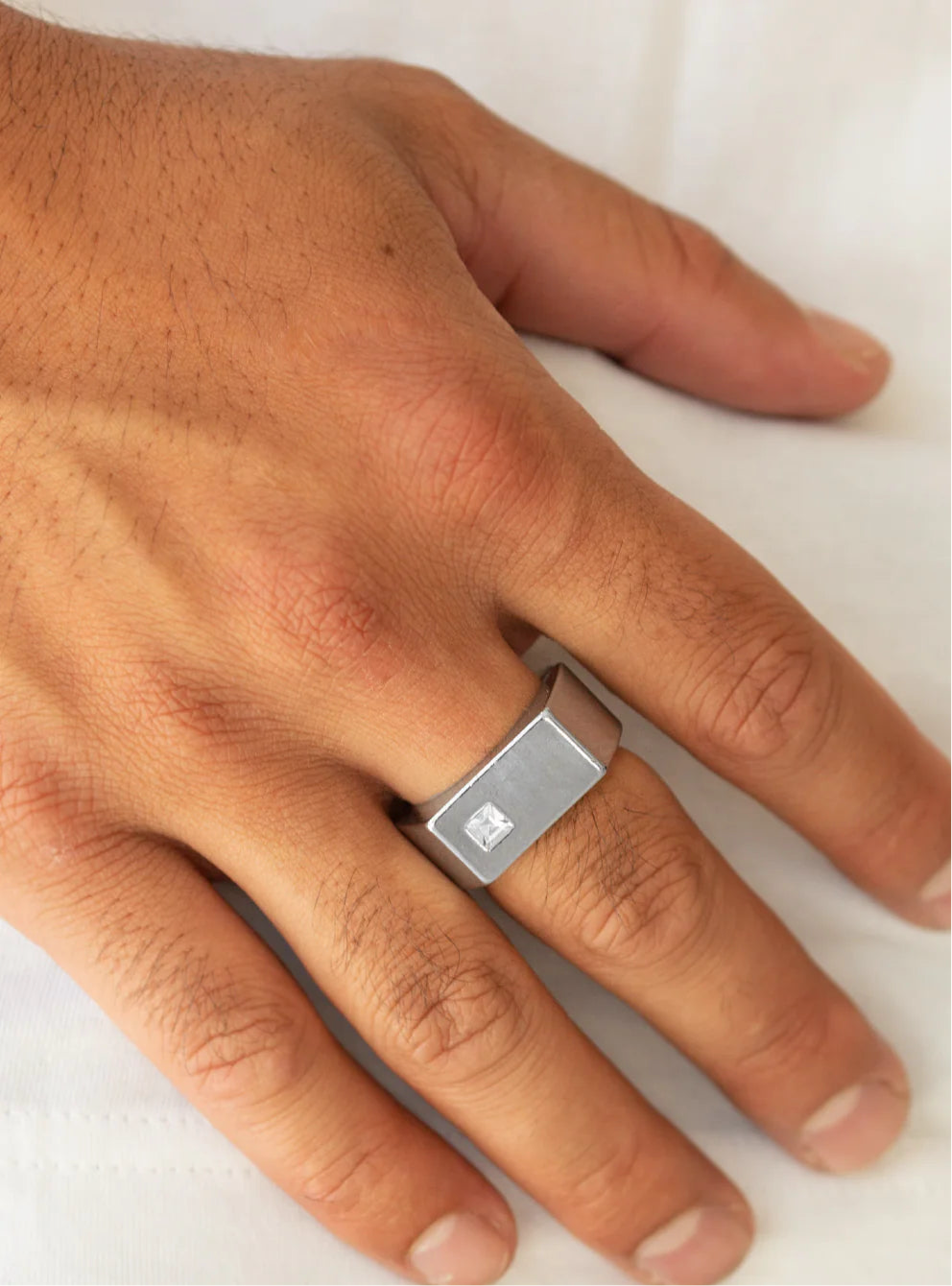 Paparazzi Men's Collection - Steadfast - White