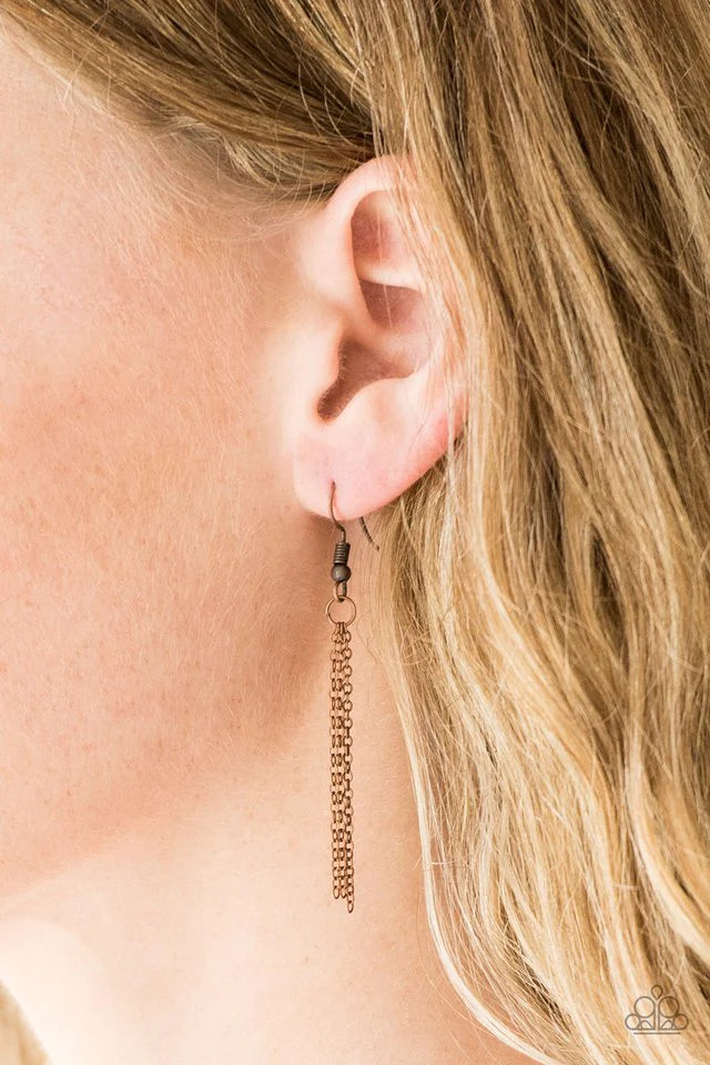 Paparazzi Necklaces - Tri Harder - Copper