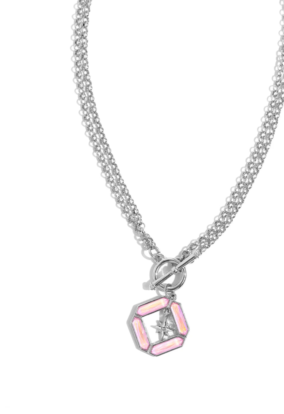 Paparazzi Necklaces - Compass Cadenza - Pink