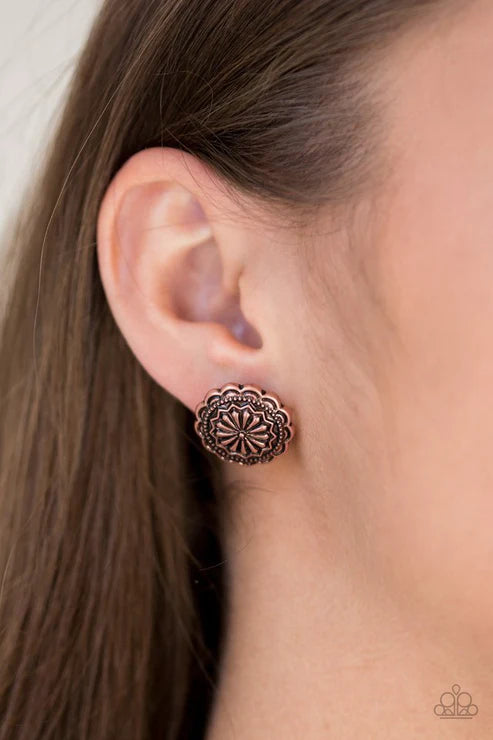 Paparazzi Earrings - Durango Desert - Copper