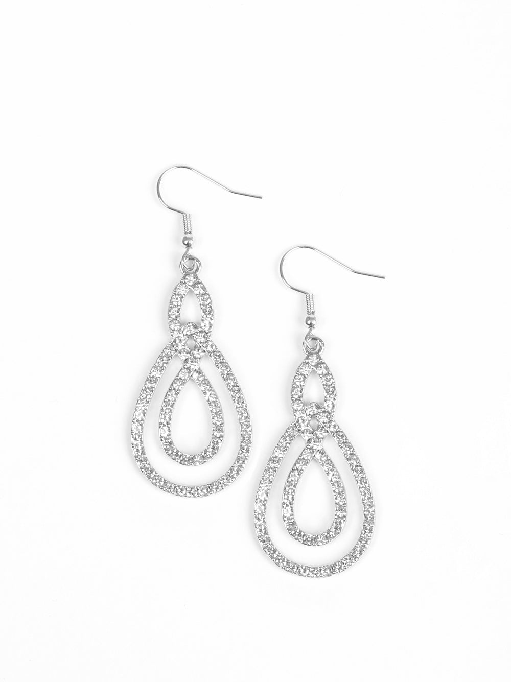 Paparazzi earring - Sassy Sophistication - White