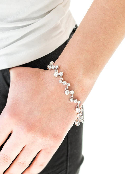 Paparazzi Bracelets - Starlit Stunner - White