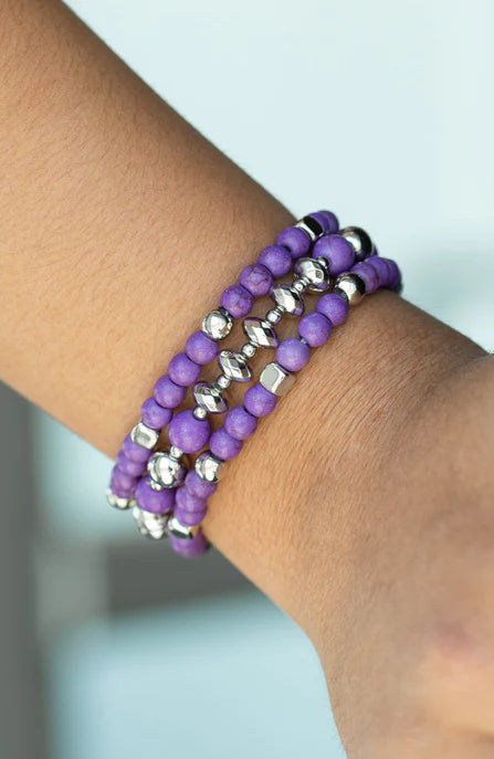 Paparazzi Bracelets - Mountain Artist - Purple