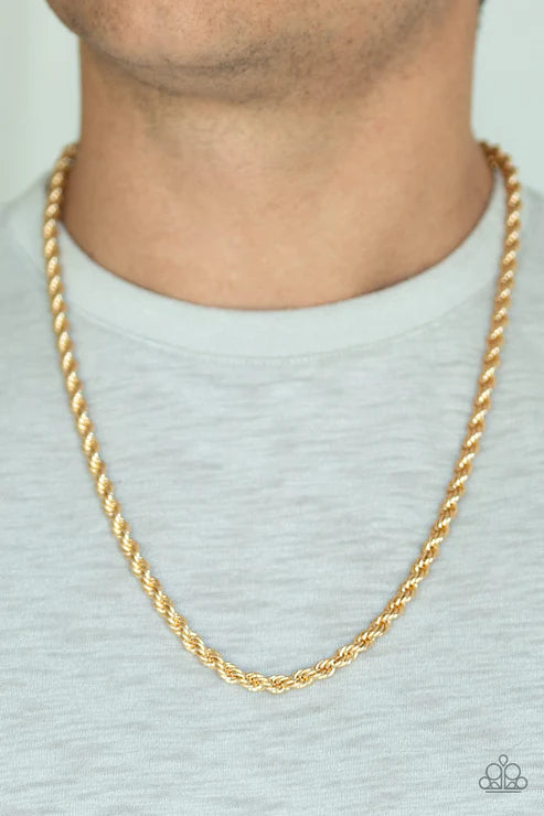 Paparazzi Men's Collection - Double Dribble - Gold