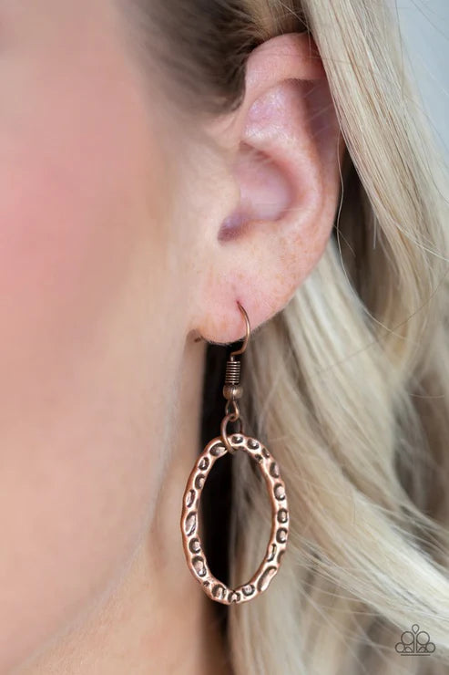 Paparazzi Necklaces - Bead Oval Backwards - Copper