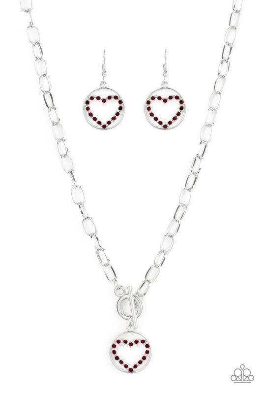 Paparazzi Necklaces - With My Whole Heart - Red