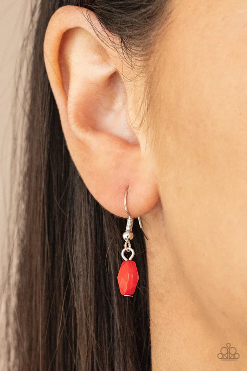 Paparazzi Necklaces - Glossy Glamorous - Red