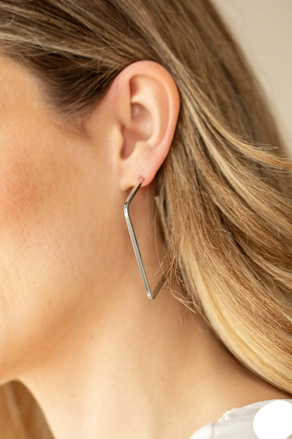 Paparazzi Earrings - Material Girl Magic - Silver - E100F