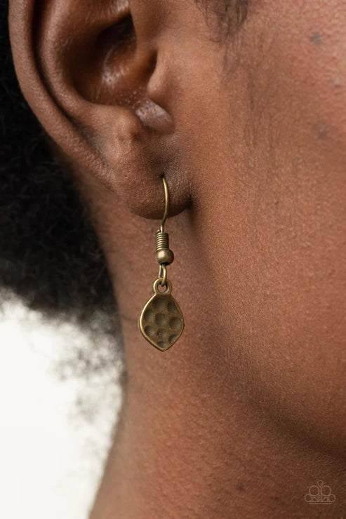 Paparazzi Necklaces - Half-Moon Child - Brass