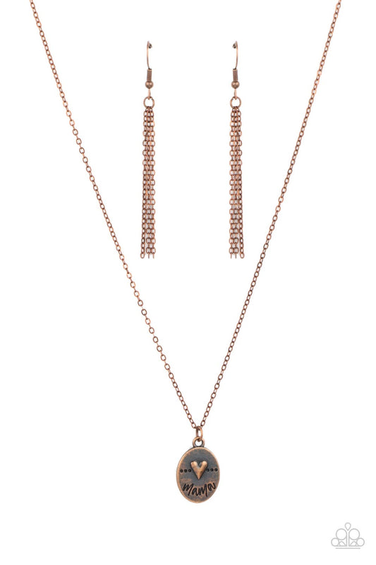 Paparazzi Necklaces - They Call Me Mama - Copper
