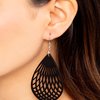 Paparazzi Earrings - Caribbean Coral - Black