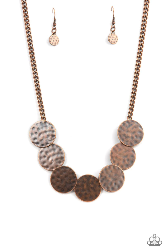 Paparazzi Necklaces - Flip a Coin - Copper