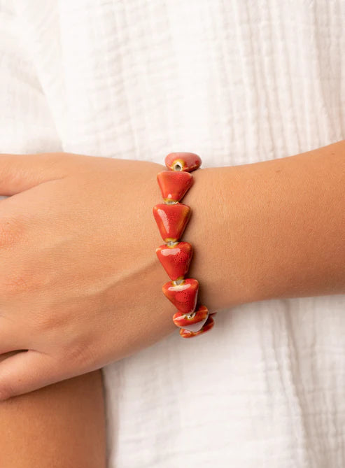 Paparazzi Bracelets - Shark out of Water - Red