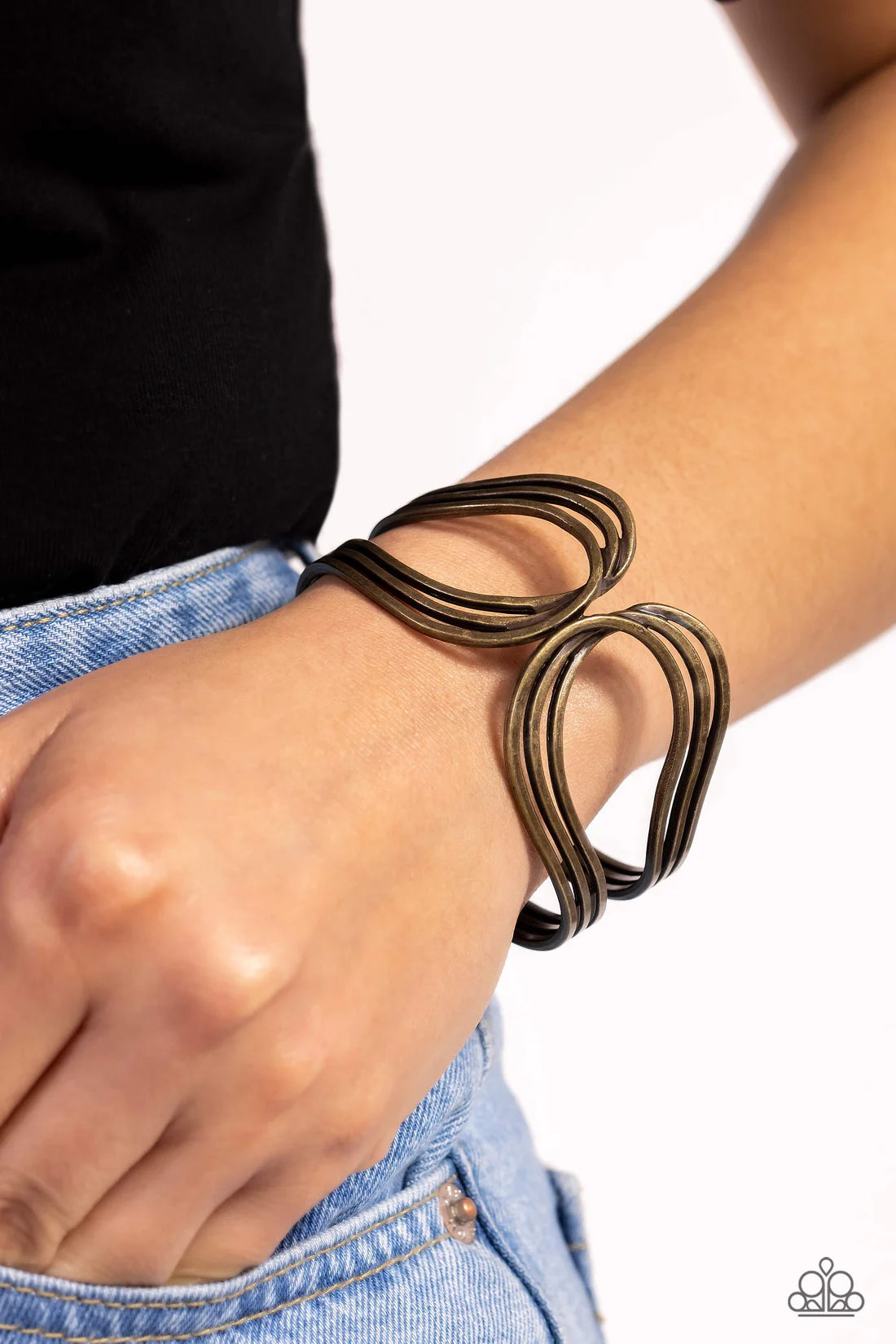 Paparazzi Bracelets - Shockwave Attitude - Brass