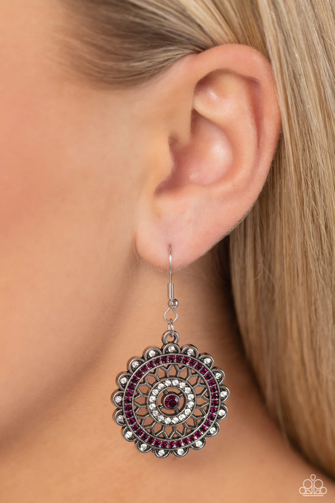 Paparazzi Earrings - Twinkly Translation - Purple
