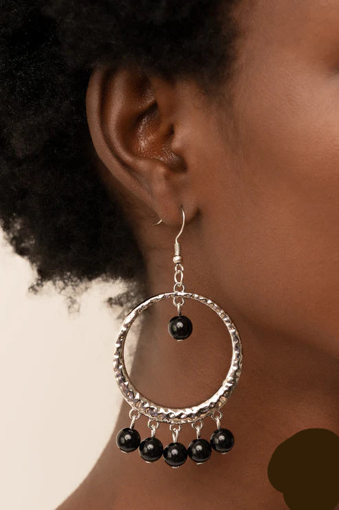 Paparazzi Earrings - Luscious Luxury - Black