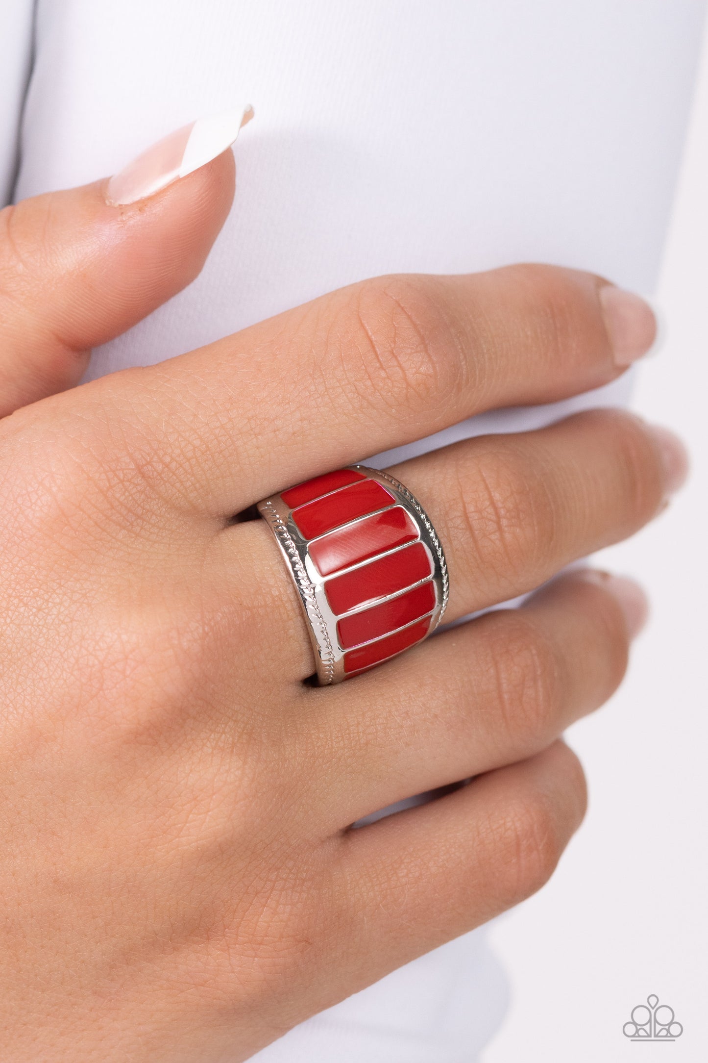Paparazzi Rings - SWATCH Your Step - Red