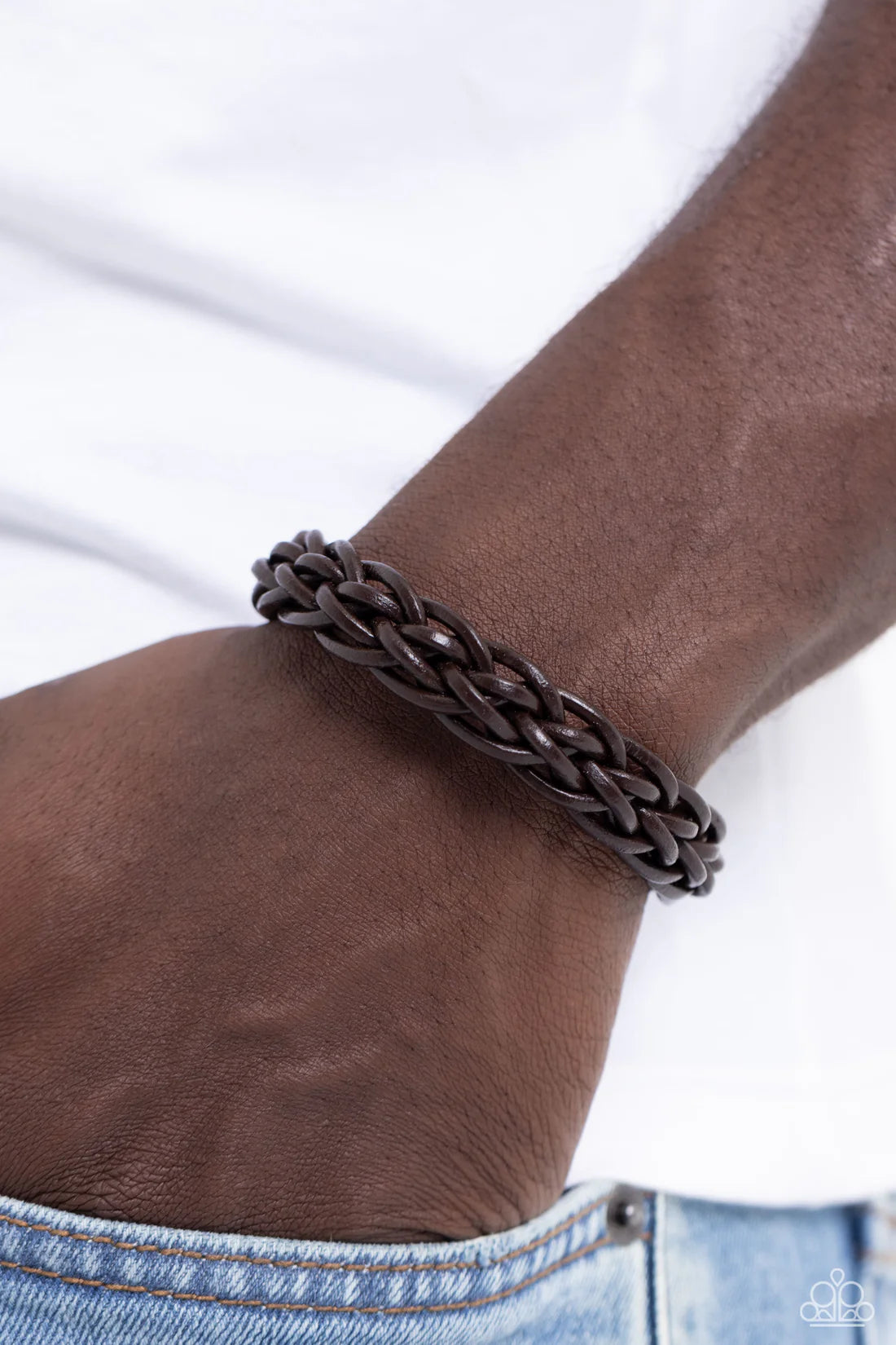 Paparazzi Men's Collection - Cattle Ranch - Brown - Bracelet