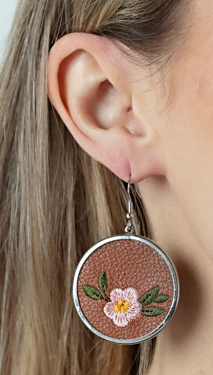 Paparazzi Earrings - Prairie Patchwork - Pink