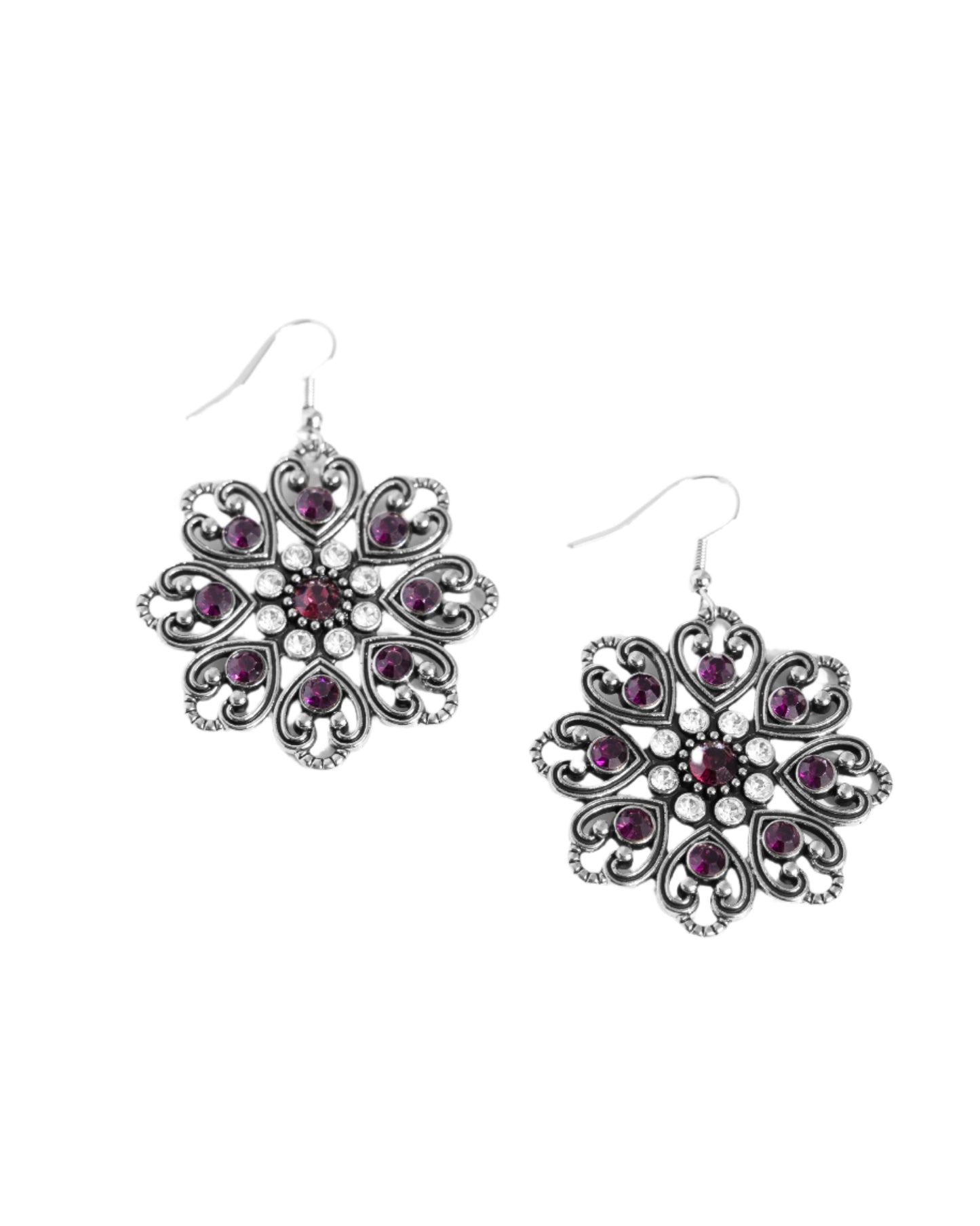 Paparazzi Earrings - Garden of Love - Purple