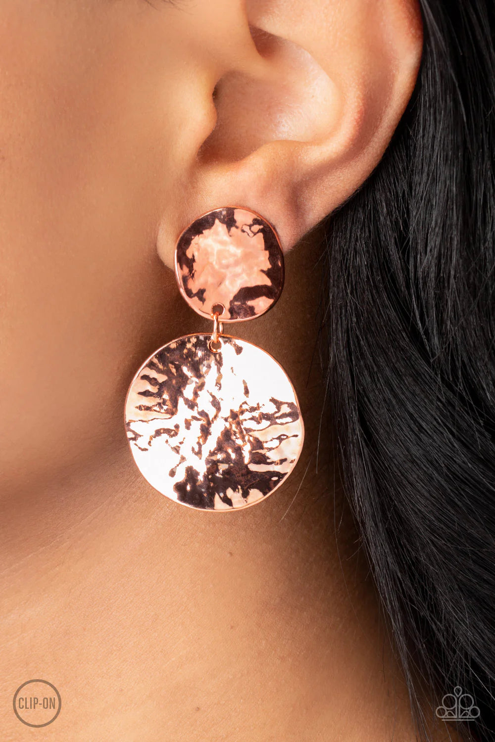 Paparazzi Earrings - Rush Hour - Copper