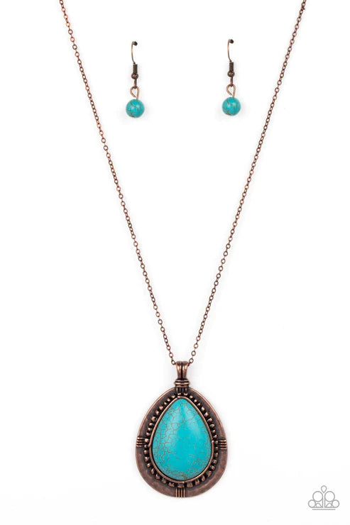 Teardrop Tranquility - Copper Necklace - Paparazzi Accessories