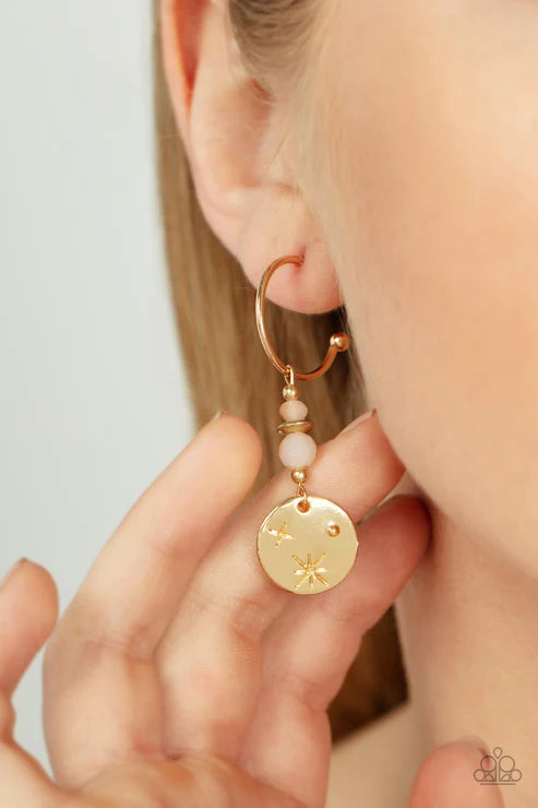 Paparazzi Earrings - Artificial Starlight - Gold