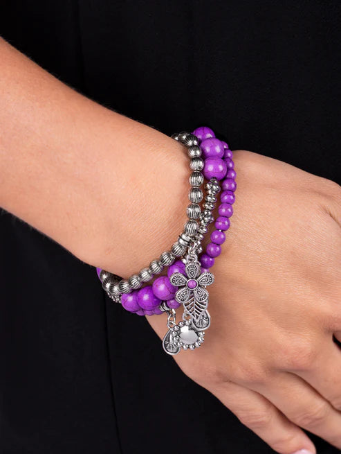 Paparazzi Bracelets - Individual Inflorescence - Purple