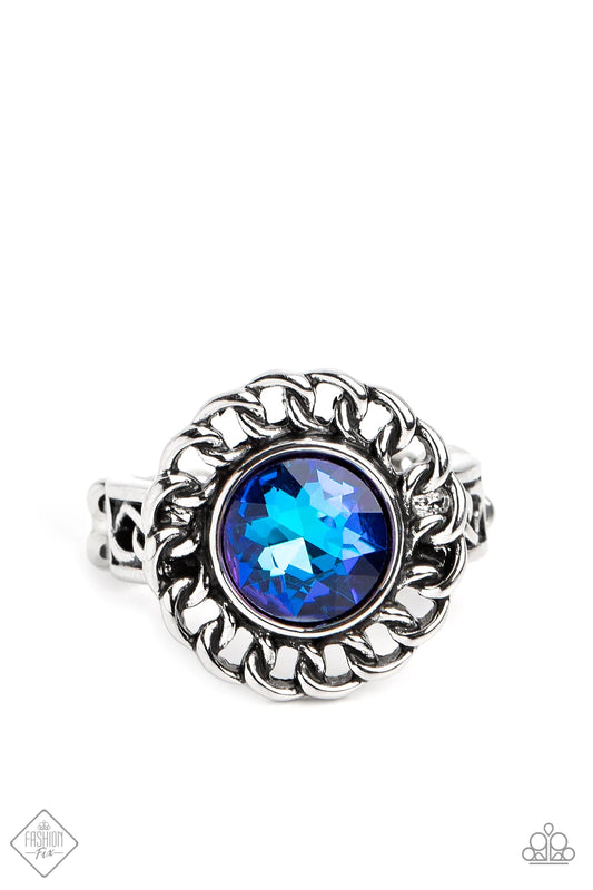 Paparazzi Rings - Round Table Runway - Blue - Fashion Fix
