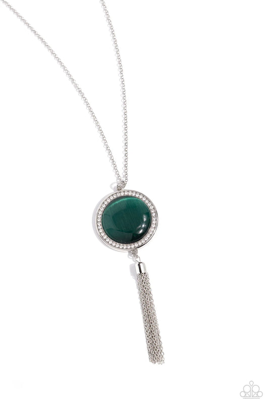Paparazzi Necklaces - Tallahassee Tassel - Green