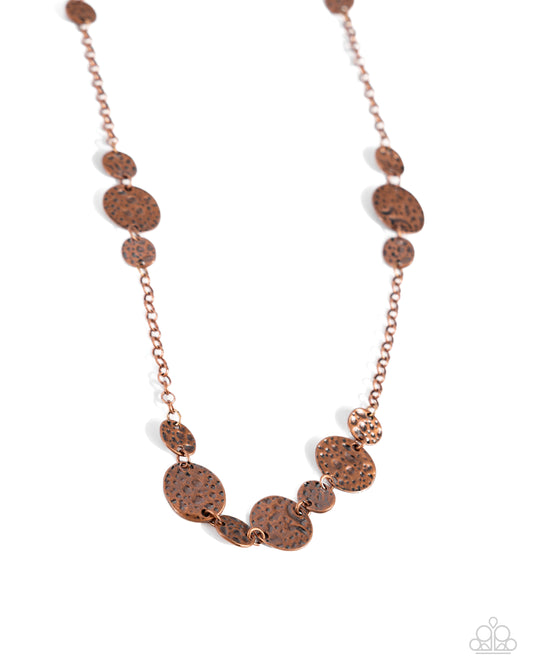 Paparazzi Necklaces - Elongated Elegance - Copper
