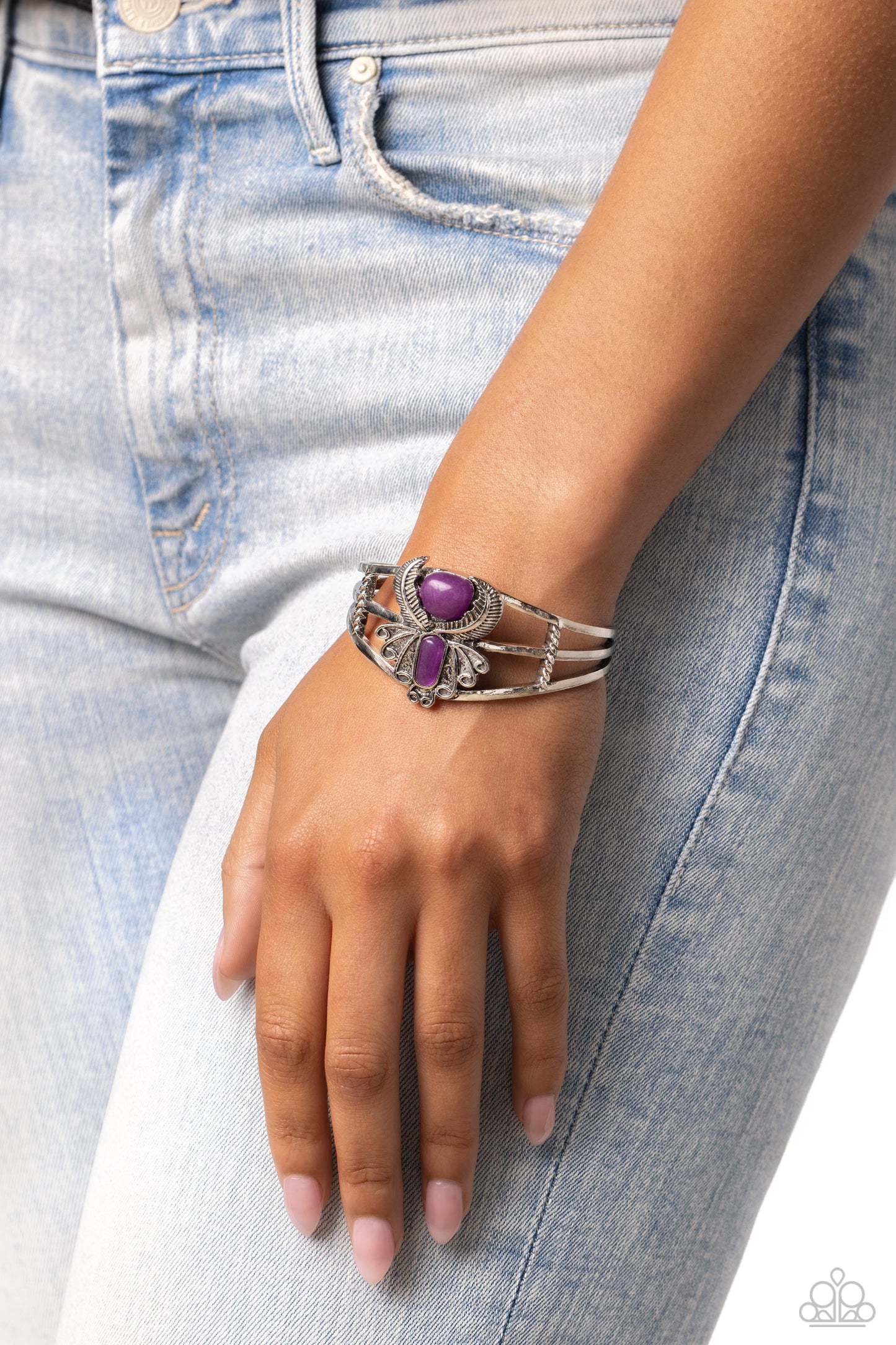 Paparazzi Bracelets - Peacock Plume - Purple