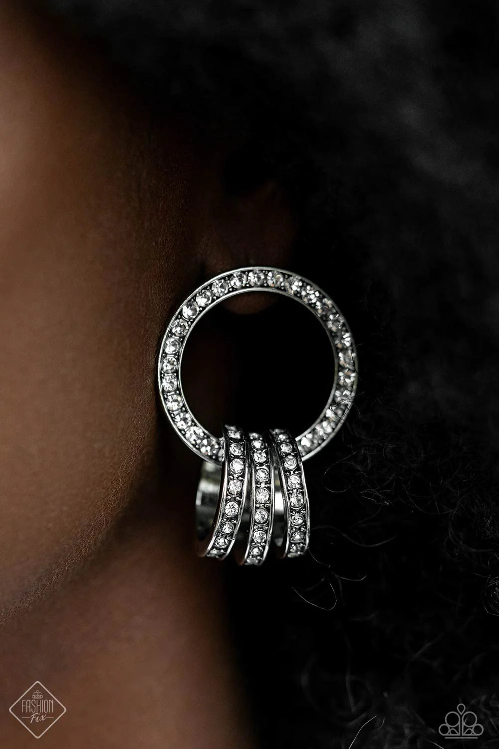 Paparazzi Earrings - Adorned Allegiance - White - Fashion Fix