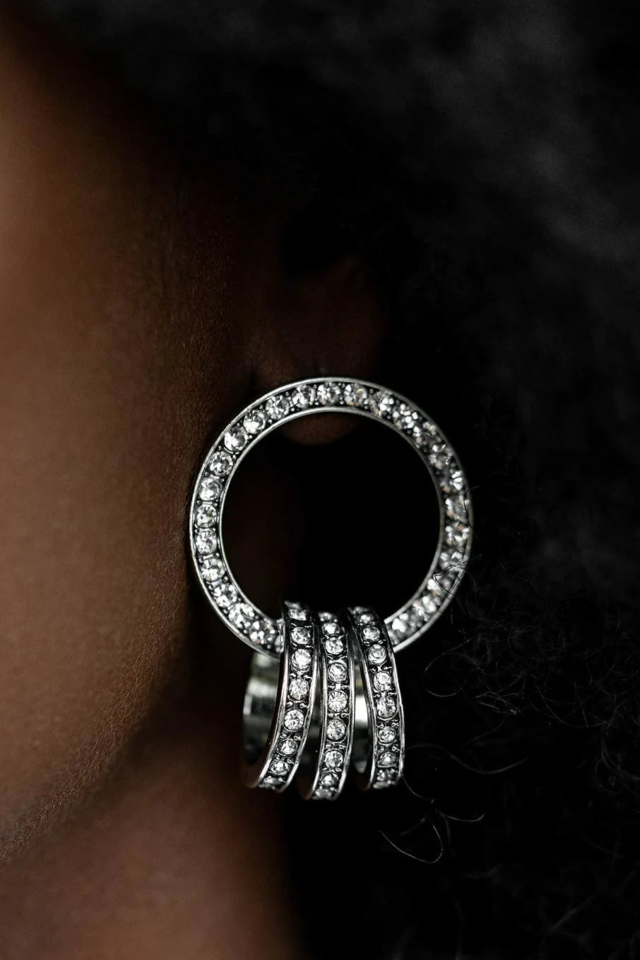 Paparazzi Earrings - Adorned Allegiance - White - Fashion Fix