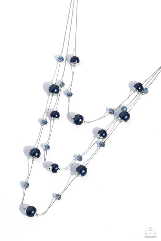 Paparazzi Necklaces - Glistening Gamut - Blue