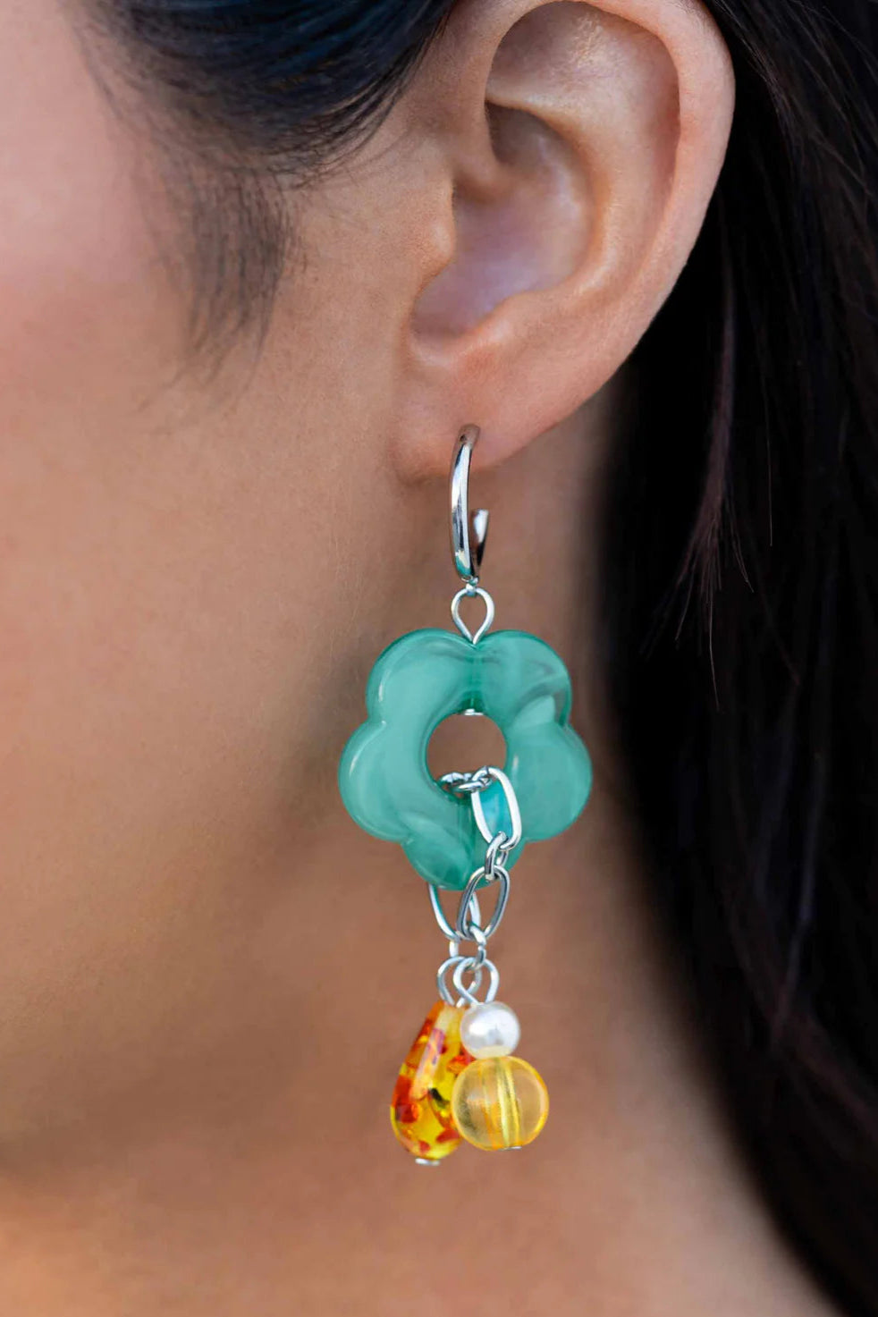 Paparazzi Earrings - Gone Stir Daisy - Multi - Fashion Fix