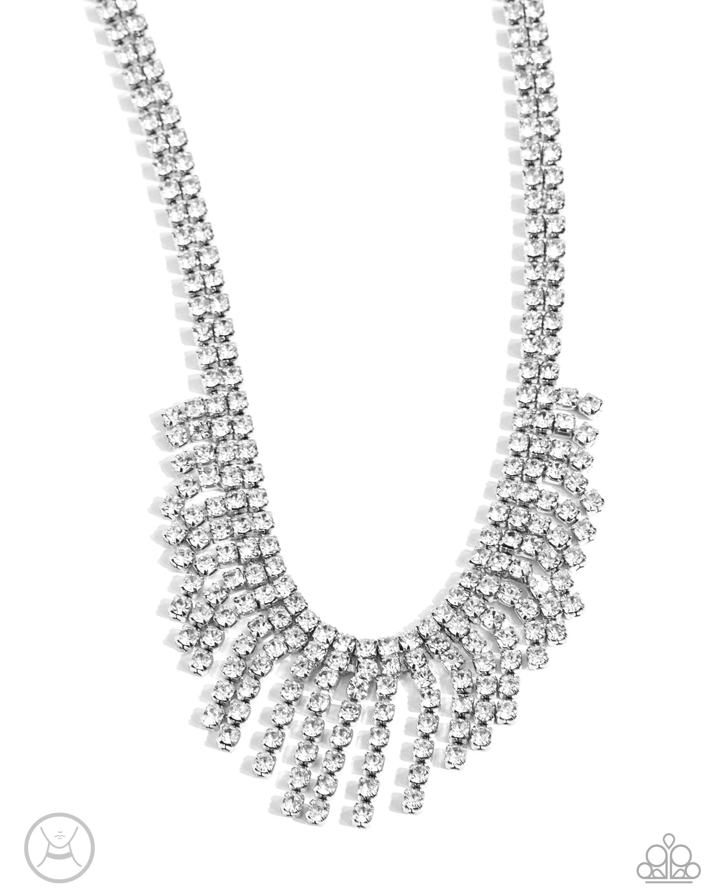 Paparazzi Necklaces - Daring Decadence - White