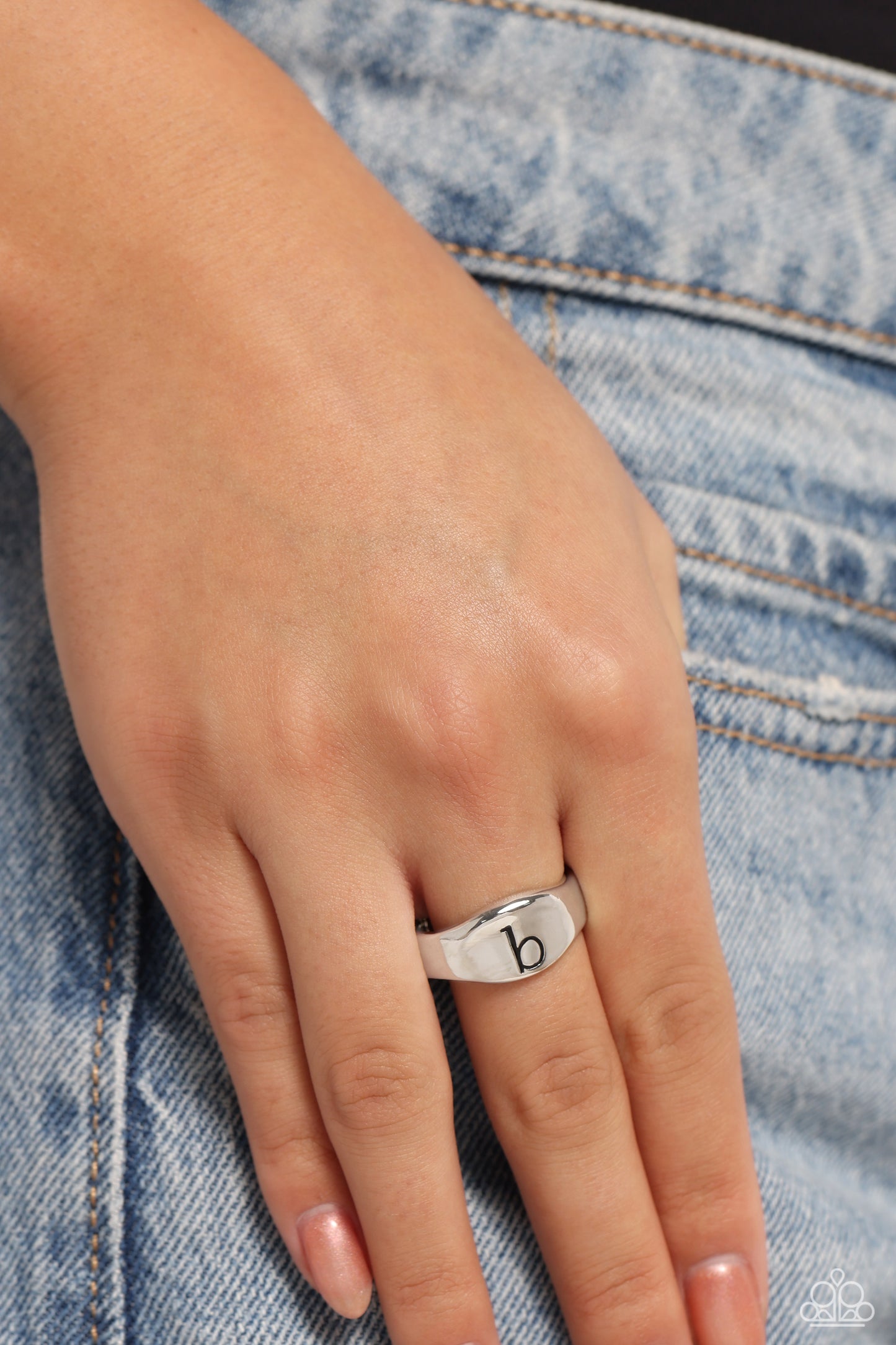 Paparazzi Rings - Monogram Memento - Silver - B