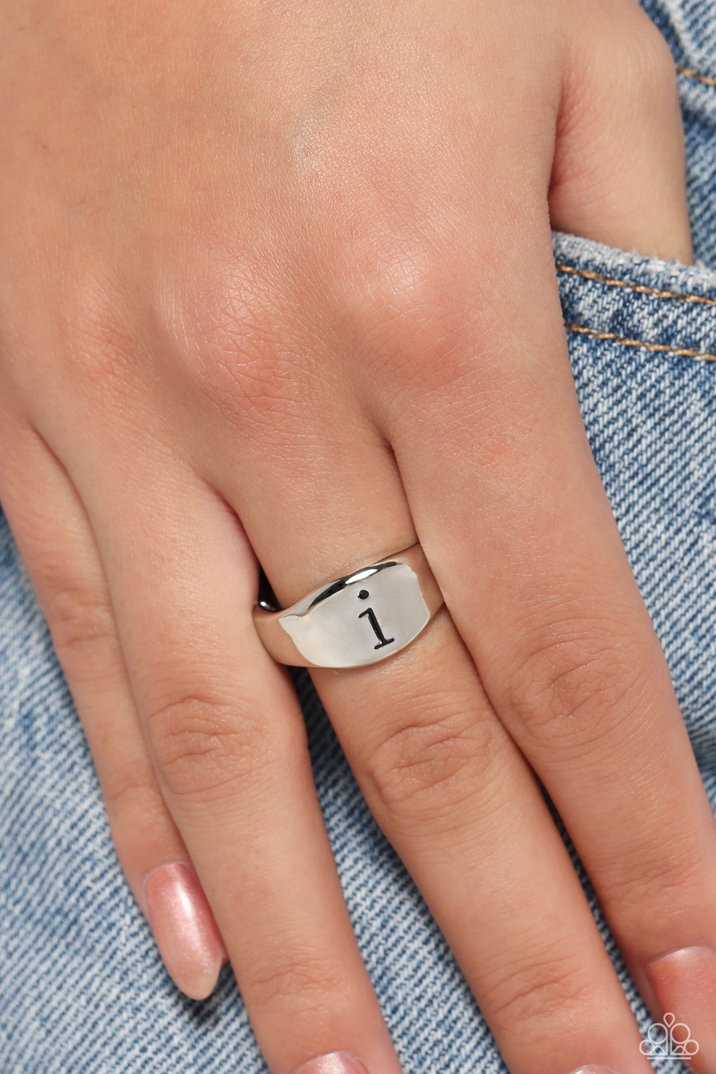 Paparazzi Rings - Monogram Memento - Silver - I
