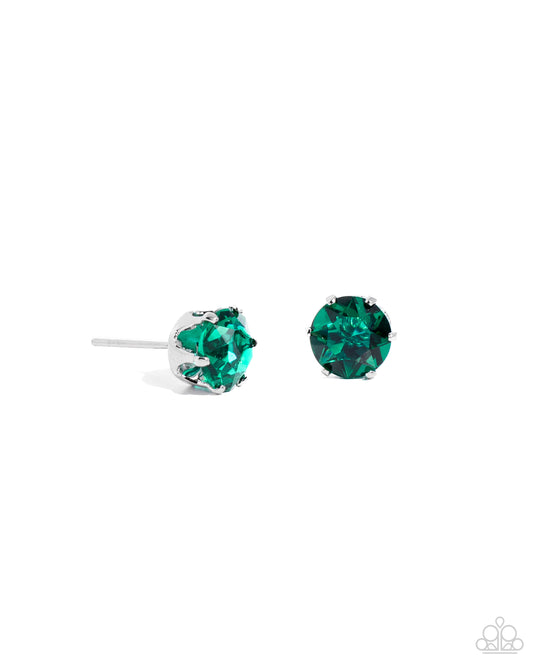 Paparazzi Earrings - Breathtaking Birthstone - Green