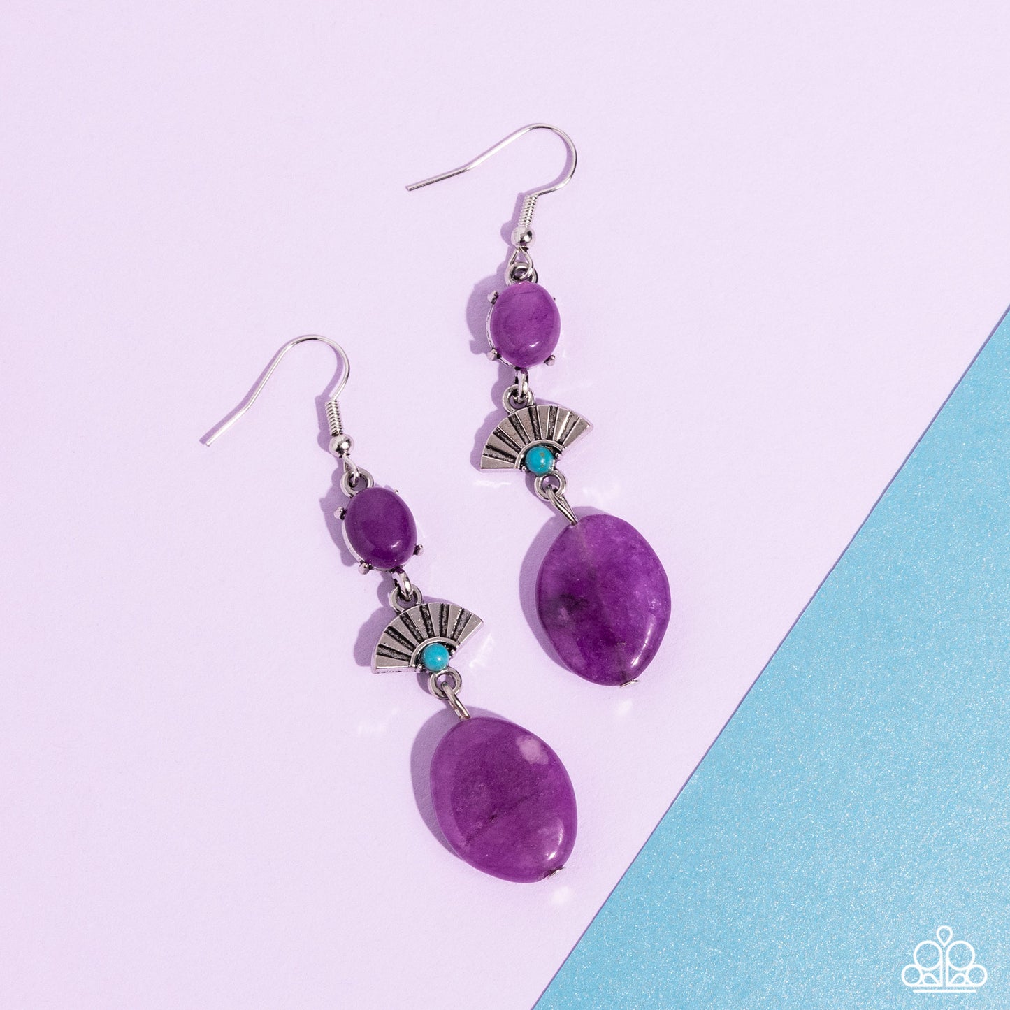 Paparazzi Earrings - Creative Cascade - Purple