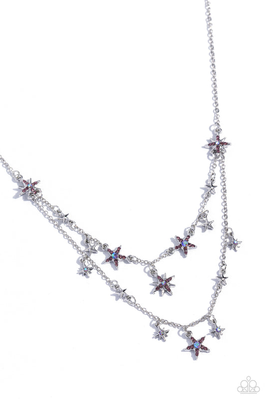 Paparazzi Necklaces - - Raising the STAR - Purple