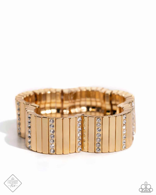 Paparazzi Bracelets - Linear Legend - Gold - Fashion Fix