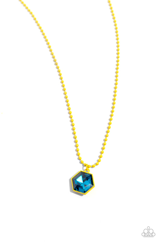 Paparazzi Necklaces - Sprinkle of Simplicity - Yellow