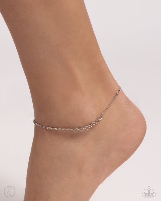Paparazzi PREORDER Anklets - Satellite Shimmer - Silver