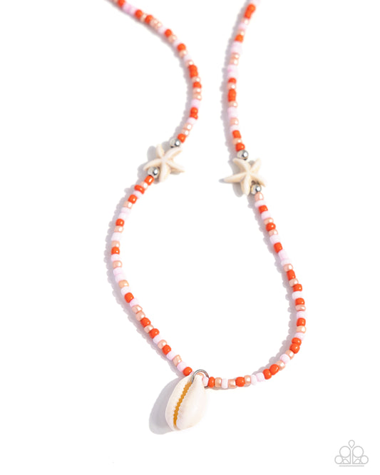 Paparazzi PREORDER Necklaces - Beachside Beauty - Orange